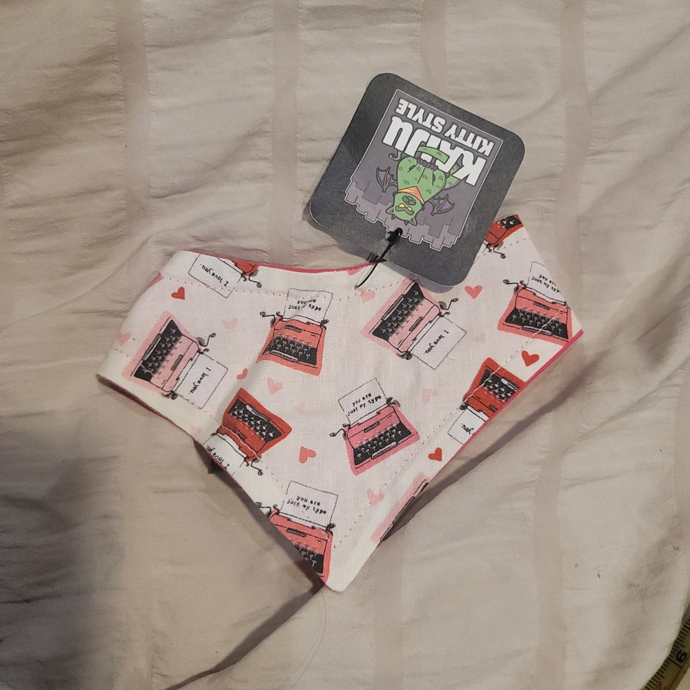 Cute Typewriter Print Bandana for Cats/Small Dogs